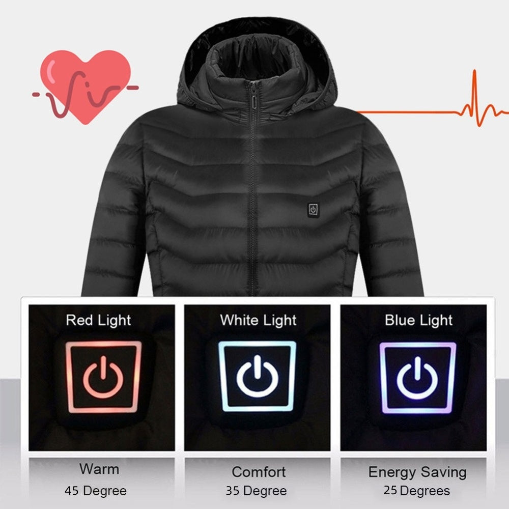 ❄️ Stay Warm Anywhere! USB Heated Jacket with 🔥 Multiple Heat Settings, 🎯 Targeted Heating Zones, 🔋 Long-Lasting Battery & 🎨 3 Stylish Colors