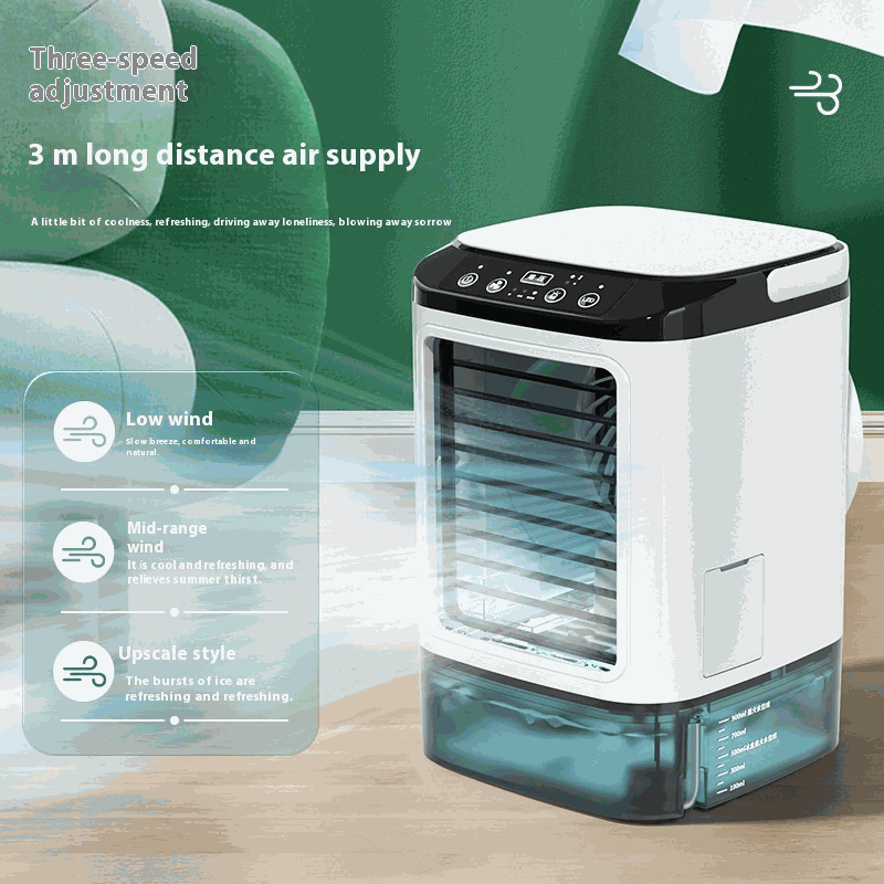 ArcticMist USB cooling fan with water reservoir on a desk